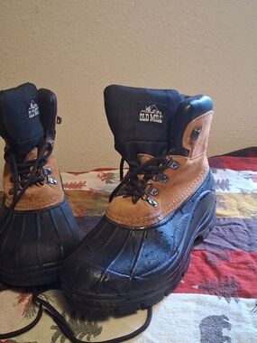 3M Thinsulate Black and Brown Waterproof Men's Duck Boots 9 260824